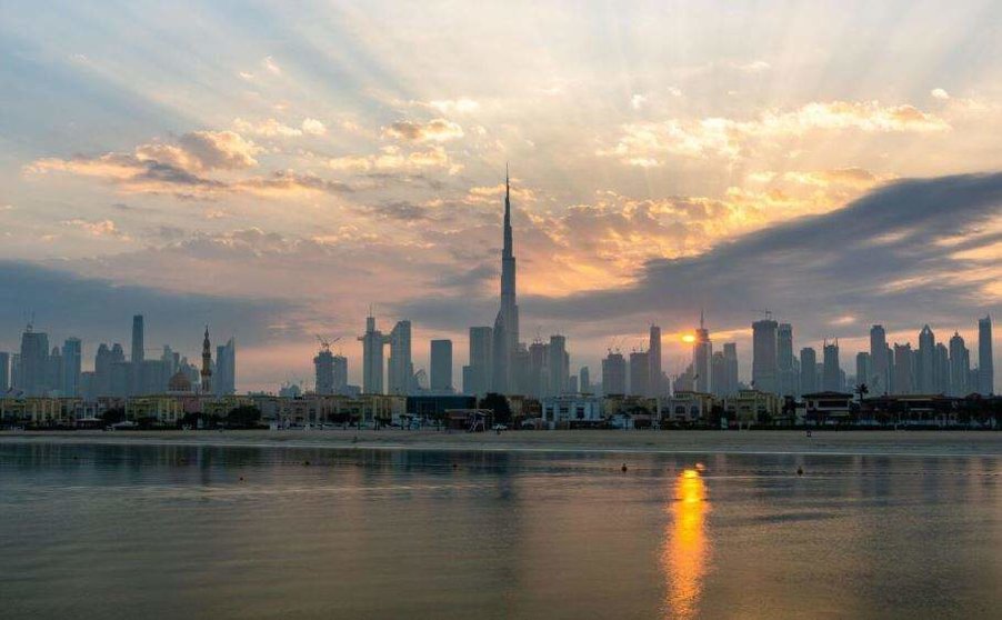 Una imagen del amanecer en el centro de Dubai. (Fuente externa)