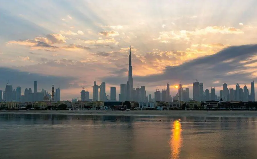 Una imagen del amanecer en el centro de Dubai. (Fuente externa)