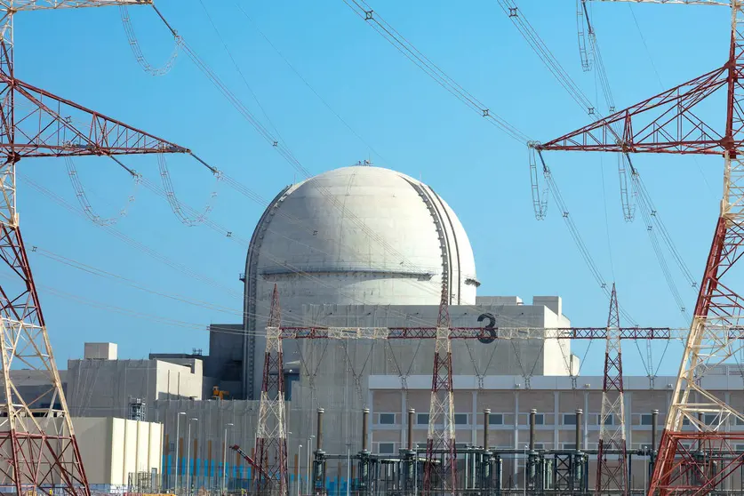 La Unidad 3 de la central nuclear de Abu Dhabi. (WAM)