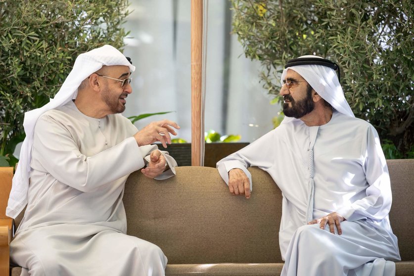El presidente a la izquierda y el vicepresidente de EAU. (WAM)