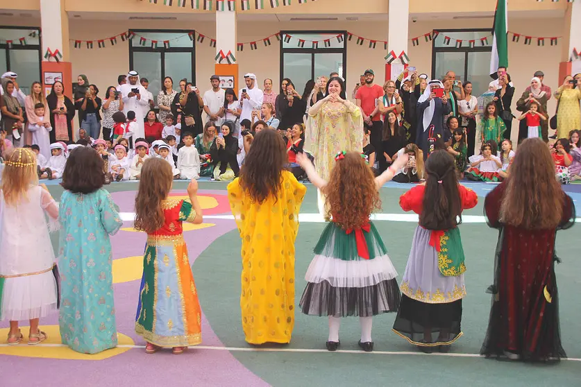 El patio del Colegio Español en Abu Dhabi. (EL CORREO)