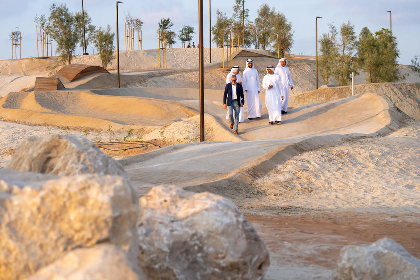 La ruta ciclista de 15 Km inaugurada en Abu Dhabi. (WAM)