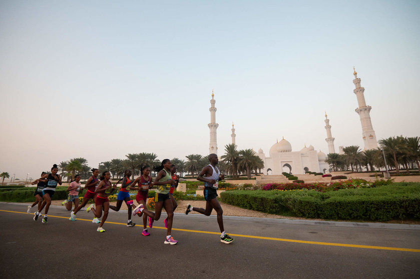 Una imagen de la cuarta edición del maratón de Abu Dhabi 2022. (WAM)