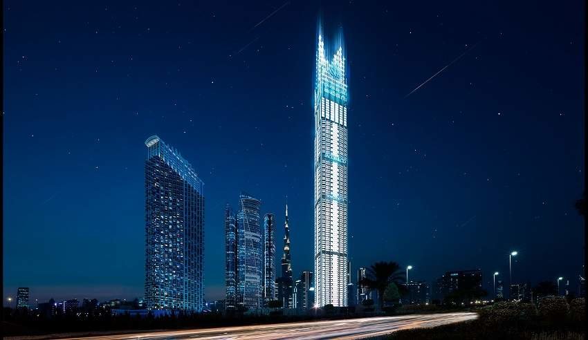 Burj Binghatti, la torre de 112 pisos en Dubai. (Twitter)