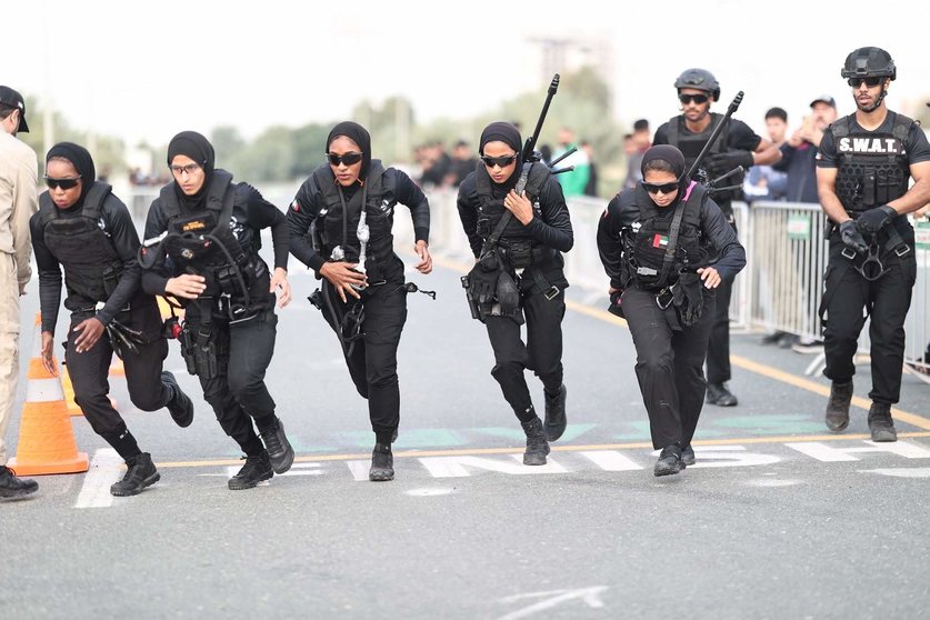 Las mujeres del equipo SWAT. (Dubai Police)