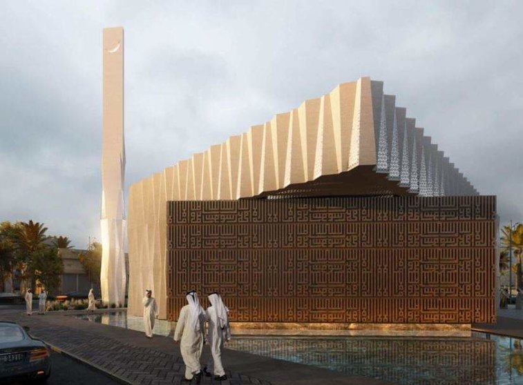 Una imagen de la mezquita que se construirá en impresión 3D. (Fuente externa)