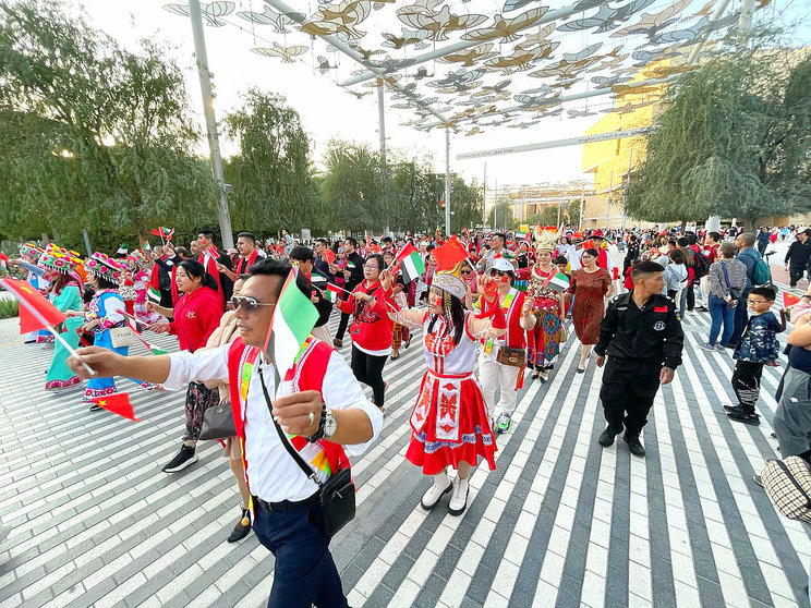 El Año Nuevo Chino llevó hasta Expo City Dubai a miles de personas. (EL CORREO)
