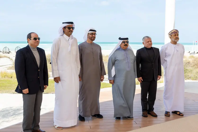 Los jefes de Estado presentes en la cumbre de Abu Dhabi. (WAM)