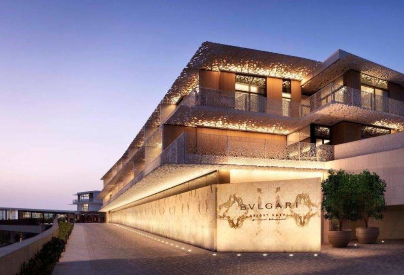 Uno de los edificios de Bulgari Resort en Dubai. (Twitter)