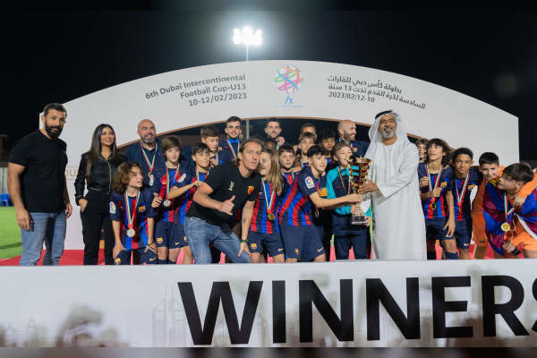 Una imagen del Barcelona campeón en Dubai. (WAM)