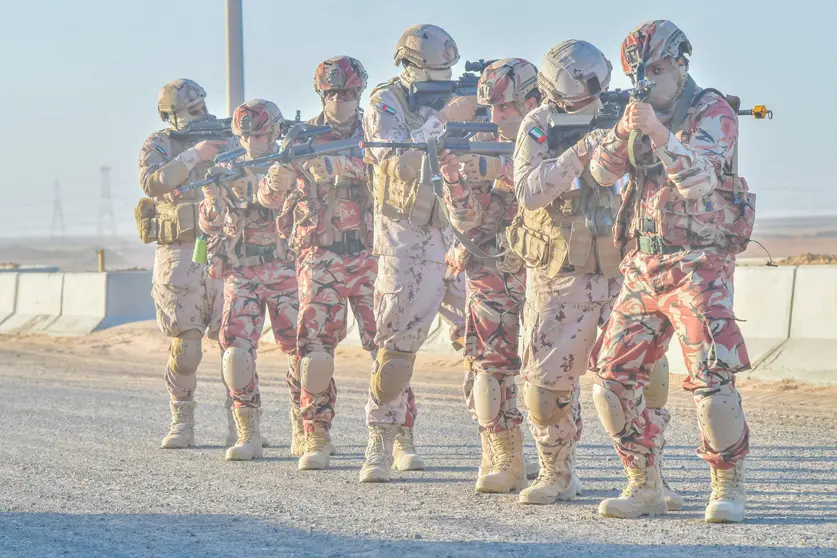 Una imagen de un ejercicio militar de EAU. (WAM)