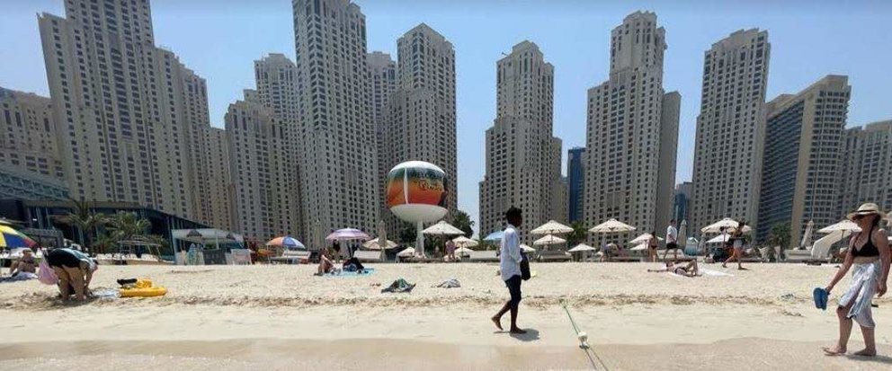 La playa de JBR en Dubai Marina. (EL CORREO)