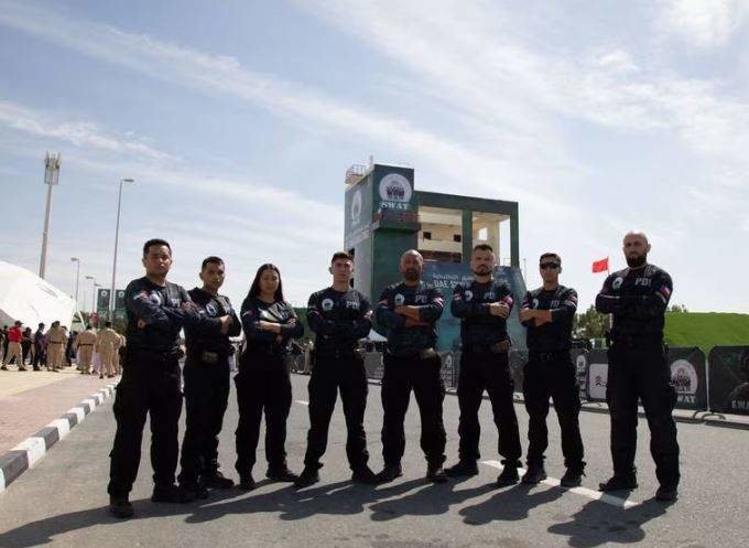 El equipo chileno en una imagen de la Policía de Dubai.