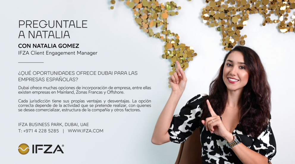 Natalia Gómez ofrece en IFZA las respuestas en español que necesitas saber para realizar buenos negocios en Dubai.