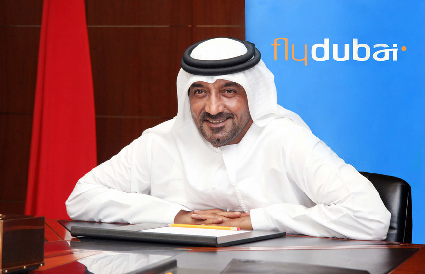Su Alteza el jeque Ahmed bin Saeed Al Maktoum, presidente de flydubai. (WAM)