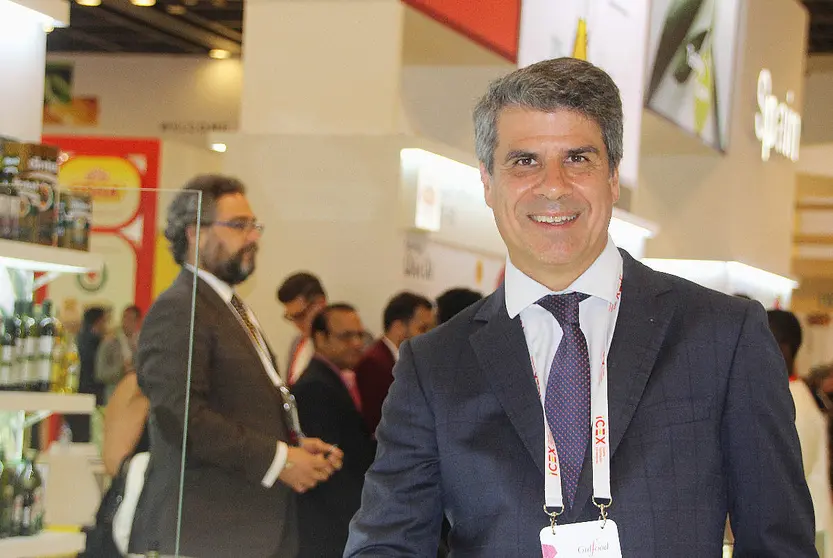 Andrés Salinero, en Gulfood 2023, la feria de la alimentación más importante de la región y una de las mayores a nivel mundial. (EL CORREO)