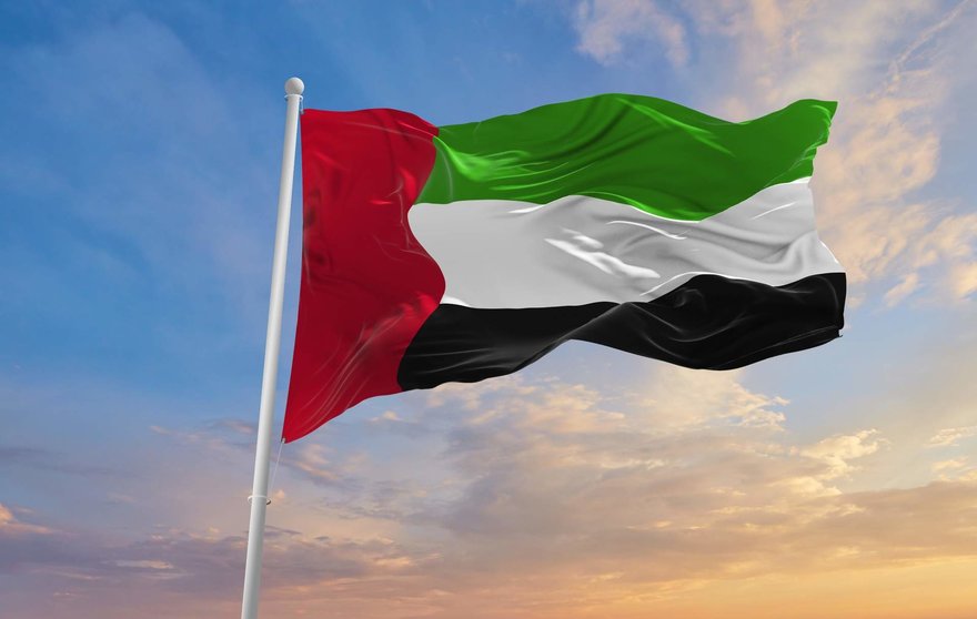 Una imagen de la bandera de Emiratos Árabes Unidos. (WAM)