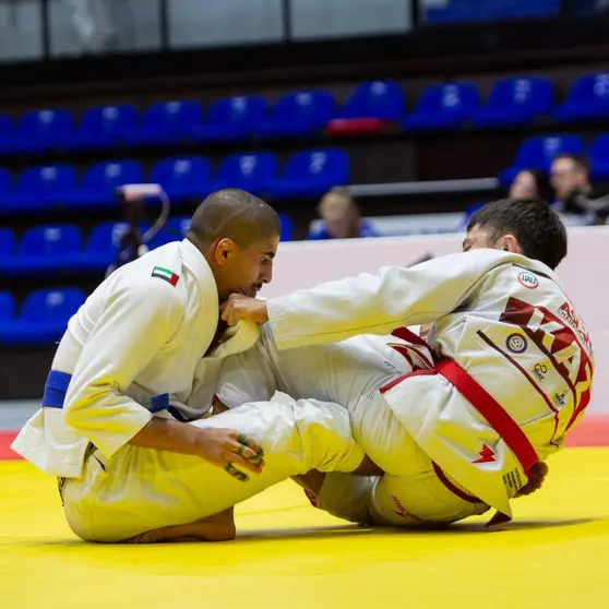 Dos competidores de Jiu Jitsu. (WAM)