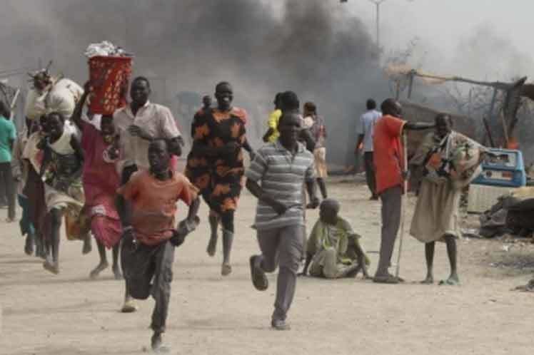 Una imagen de Twitter del conflicto en Sudán.
