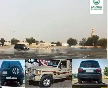 Los cohes confiscados. (Dubai Police)