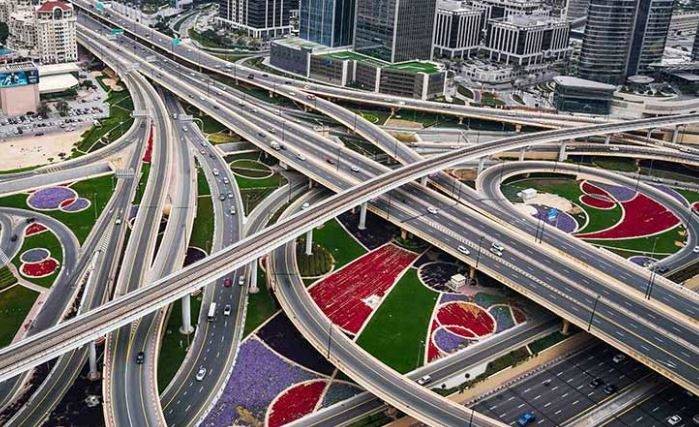 Una imagen de carreteras en Dubai. (Fuente externa)