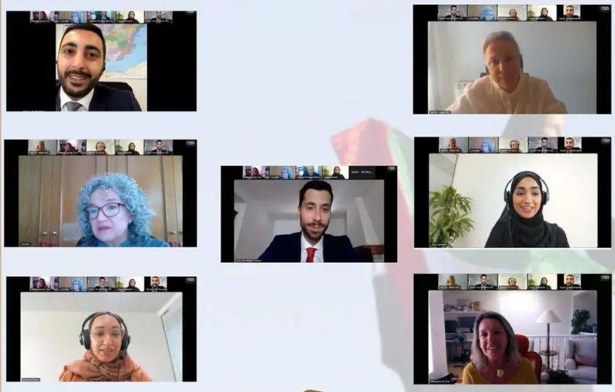 Participantes en la webinar de la Embajada de EAU en Madrid. (Cedida)