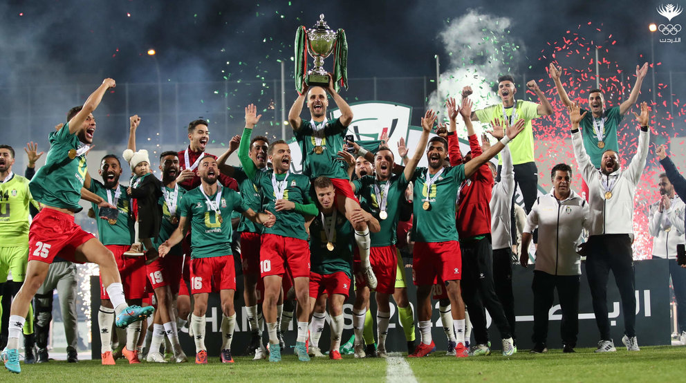 Al Wehdat FC, celebrando la Super Copa de Jordania de 2022