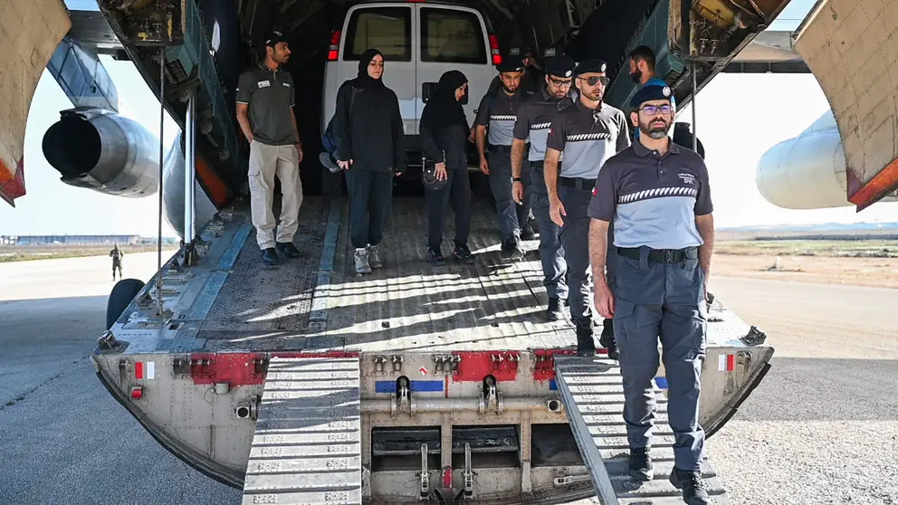 El equipo de Emiratos llega a Libia para identificar víctimas tras las inundaciones. (WAM)