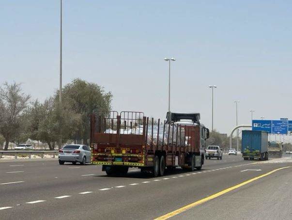 Un camión en Abu Dhabi. (Policía de Abu Dhabi).