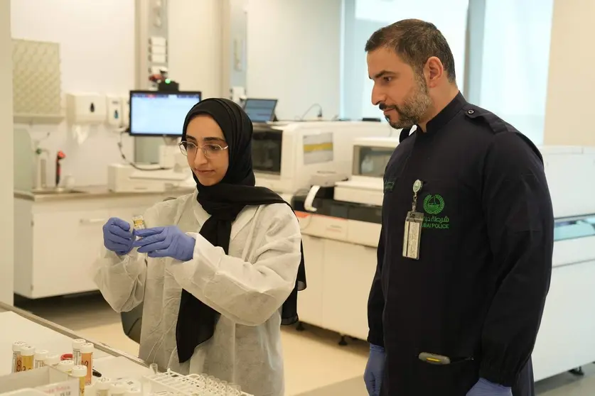 Laboratorio de la Policía de Dubai. (Twitter)