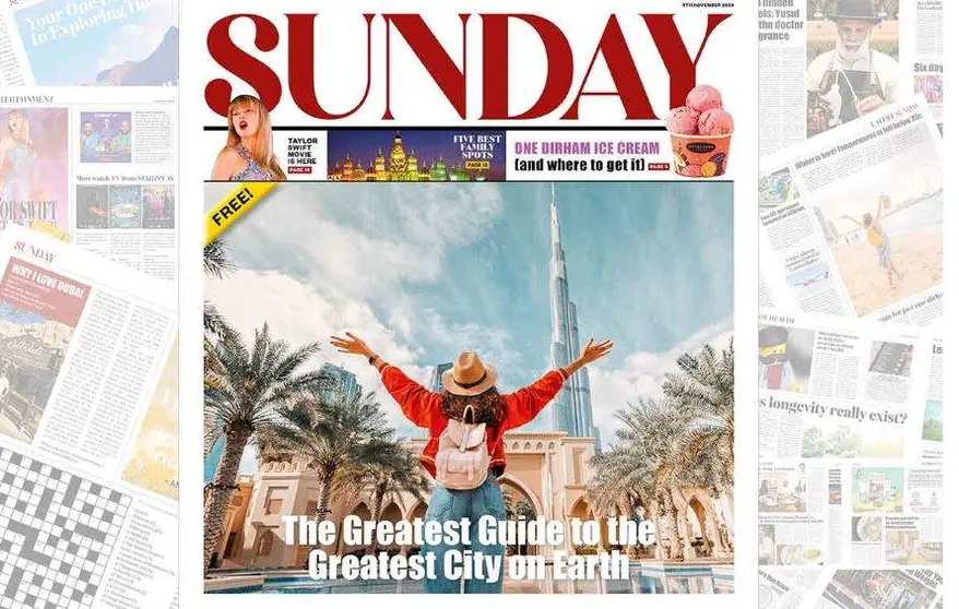 Portada del nuevo dominical de Dubai. (Fuente externa)