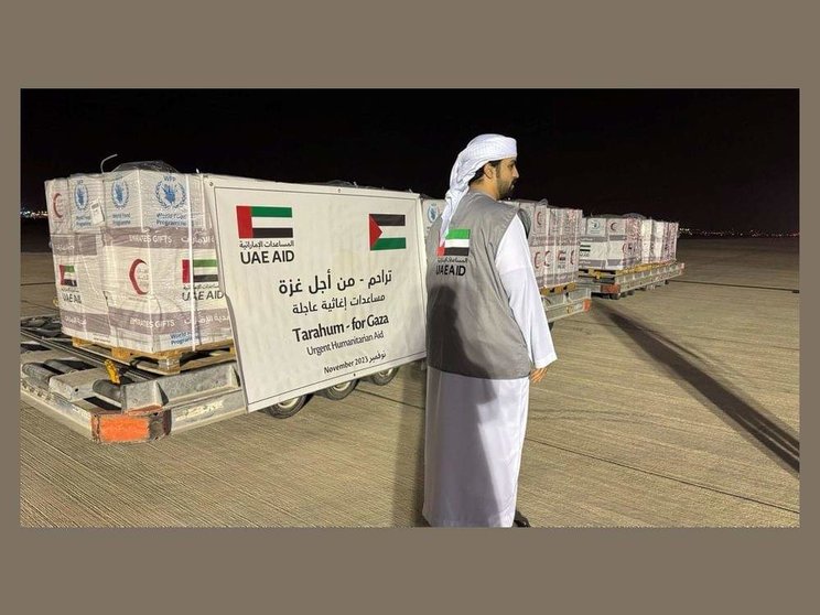 Envío de ayuda de Emiratos a Gaza. (WAM)