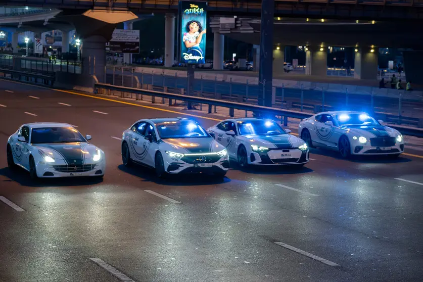 Patrullas de la Policía de Dubai. (X)