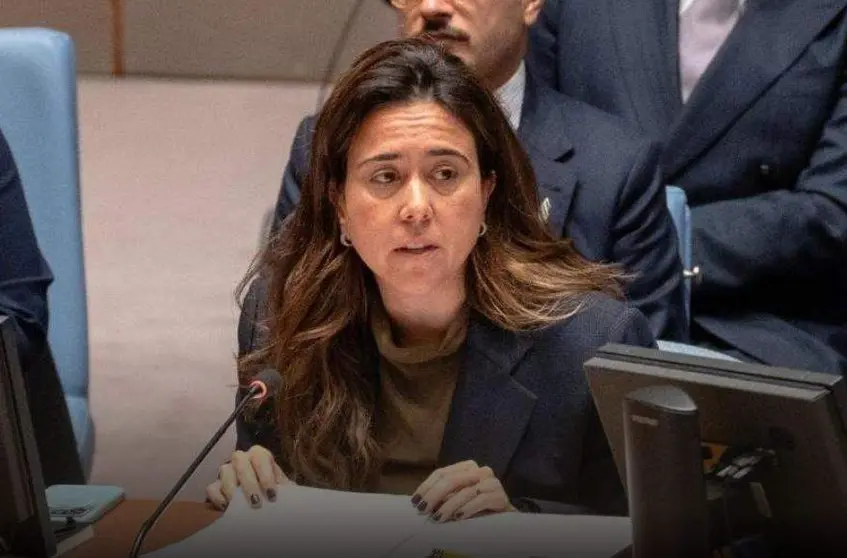 La embajadora de Emiratos Árabes Unidos ante la ONU, Lana Nusseibeh. (Twitter)