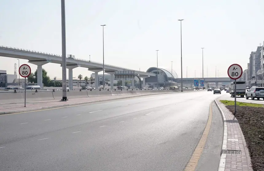 El tramo de la carretera afectado por la reducción de la velocidad. (RTA)