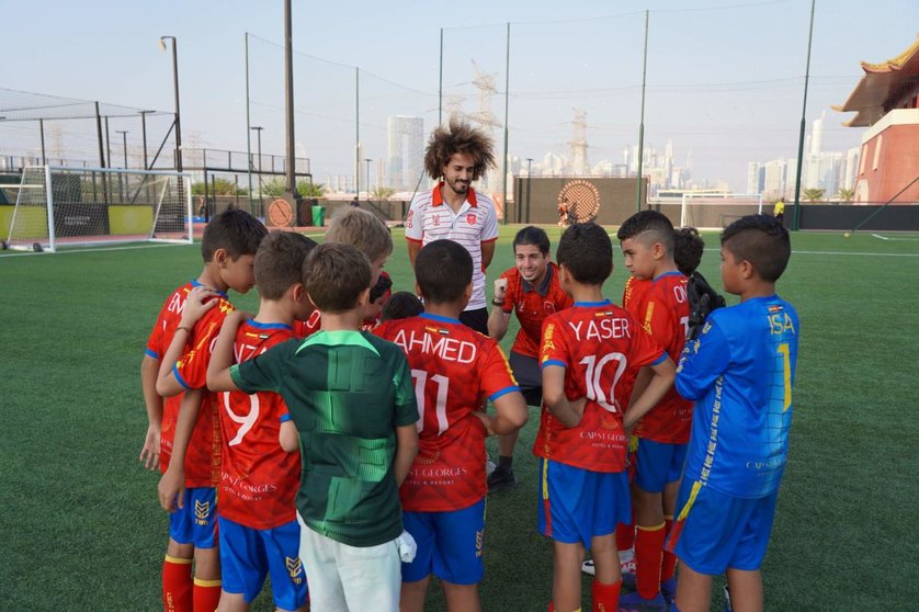 El equipo infantil de Fursan Hispania de Dubai. (Cedida)