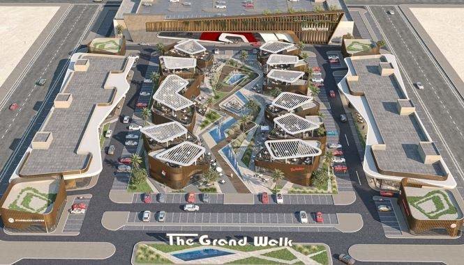 Maqueta del nuevo centro comercial en Abu Dhabi. (Twitter)