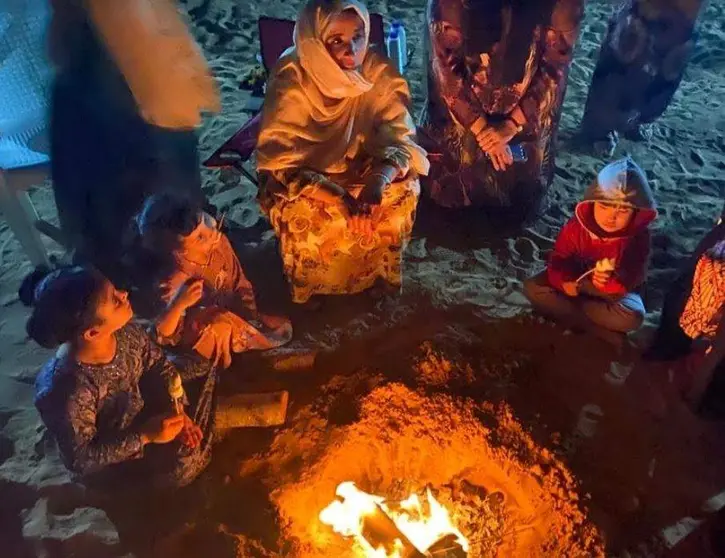 Una imagen de invierno en el desierto de Emiratos Árabes. (EL CORREO)