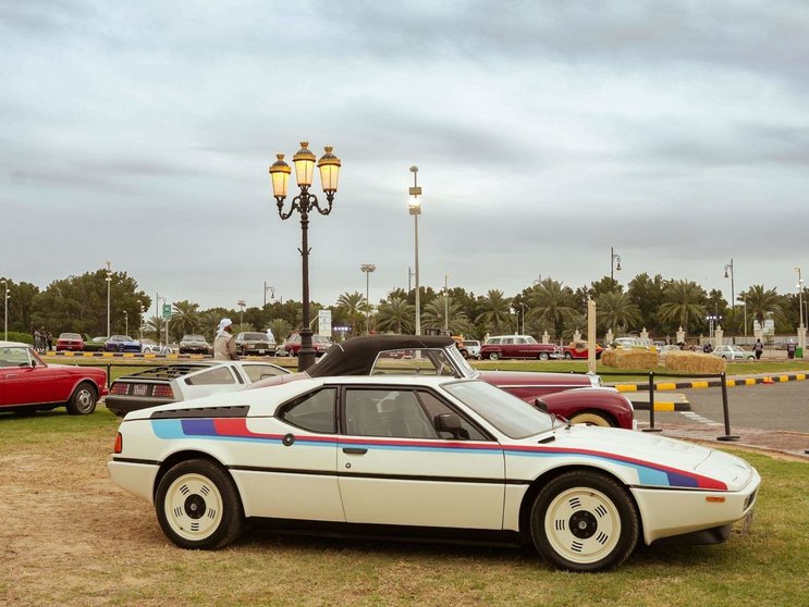 Una imagen de la exhibición de coches clásicos en Sharjah. (WAM)