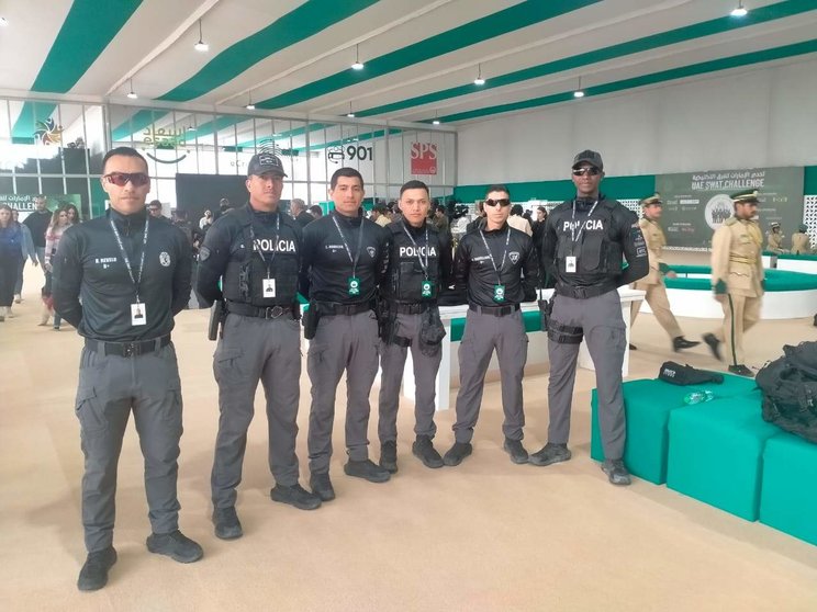 El equipo de la Policía de Ecuador en Dubai. (Richard Ramos/EL CORREO)