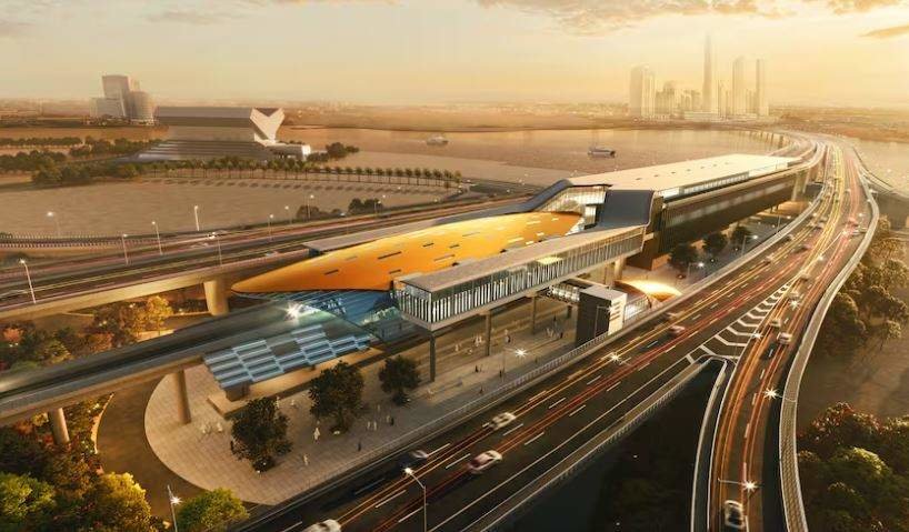 Una maqueta de la nueva Línea Azul del Metro. (Dubai Media Office)