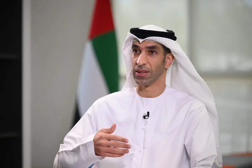 El ministro de Estado de Comercio Exterior emiratí, Thani bin Ahmed Al Zeyoudi. (WAM)