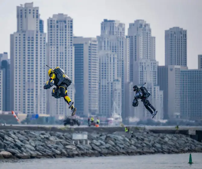 Un momento del campeonato de Jet Suit en Dubai. (WAM)