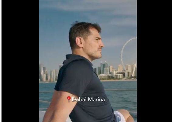 Una captura de pantalla del vídeo promocional de Dubai protagonizado por Iker Casillas. (VisitDubai)