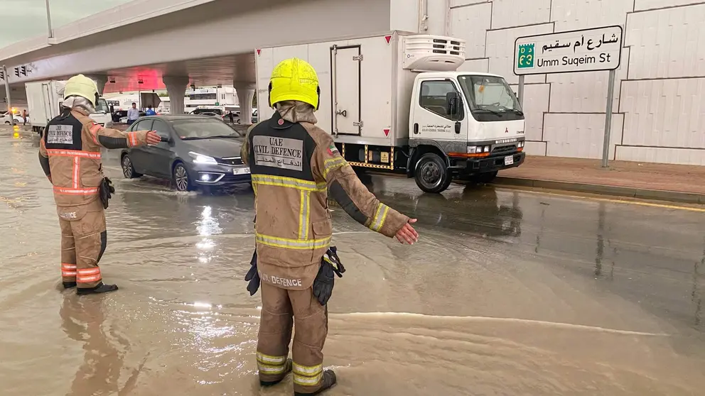 Una imagen de Dubai durante las lluvias de este martes. (Dubai Media Office)