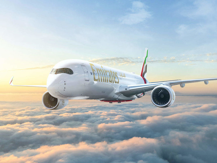 El A350 de Emirates. (X)