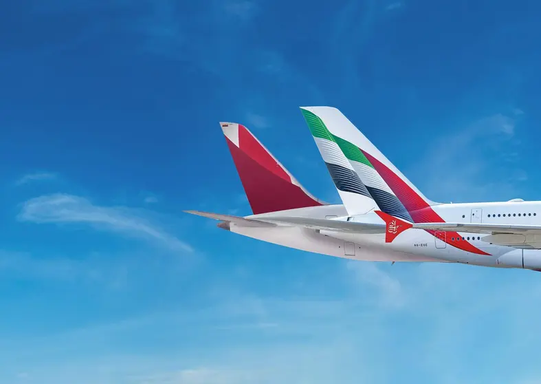 Aviones de Eemirates y Avianca. (Dubai Media Office)