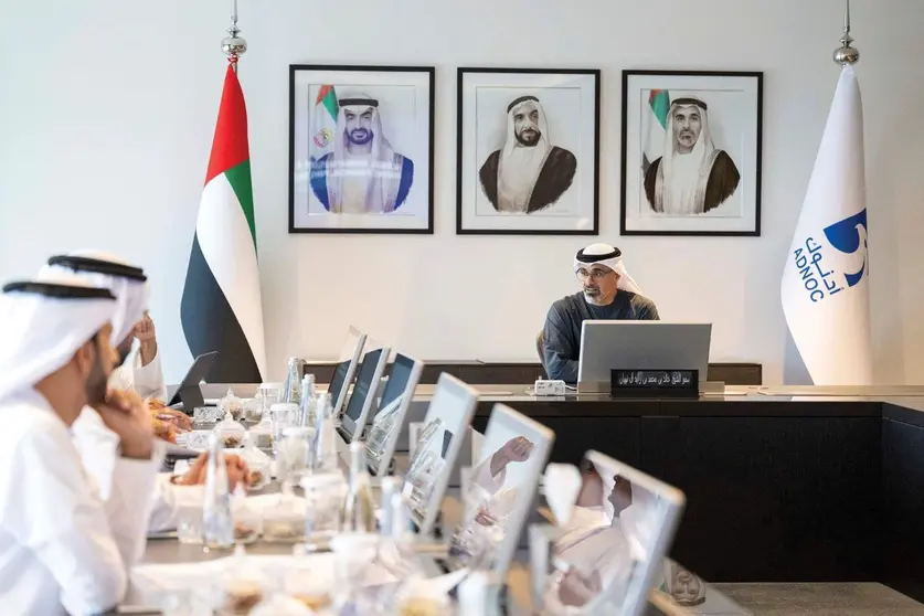 Un momento de la reunión del Comité Ejecutivo del Consejo de Administración de ADNOC. (WAM)