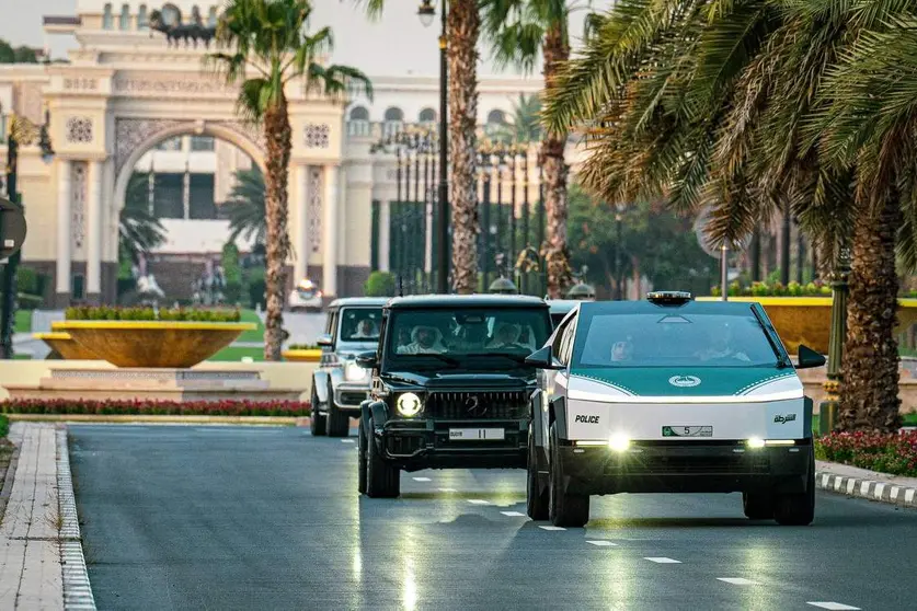 El nuevo vehículo de la Policía de Dubai. (X)