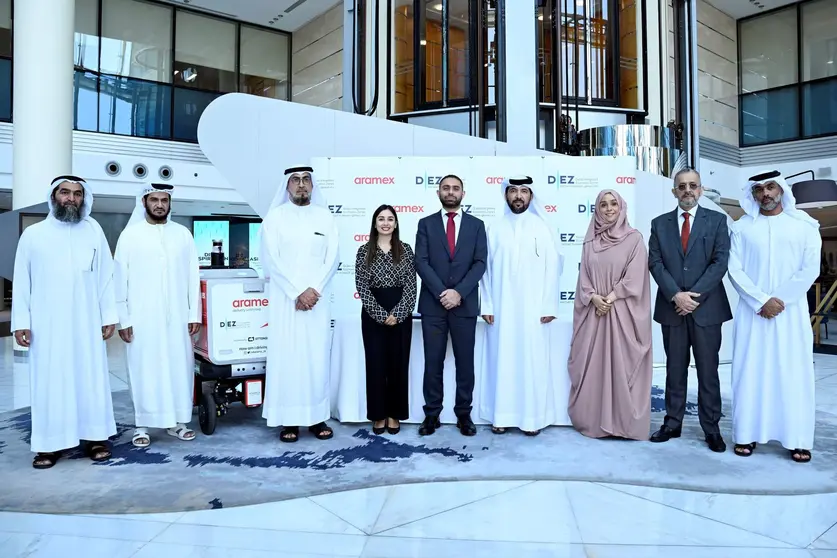 La Autoridad de Zonas Económicas Integradas de Dubai (DIEZ) y Aramex. (WAM)